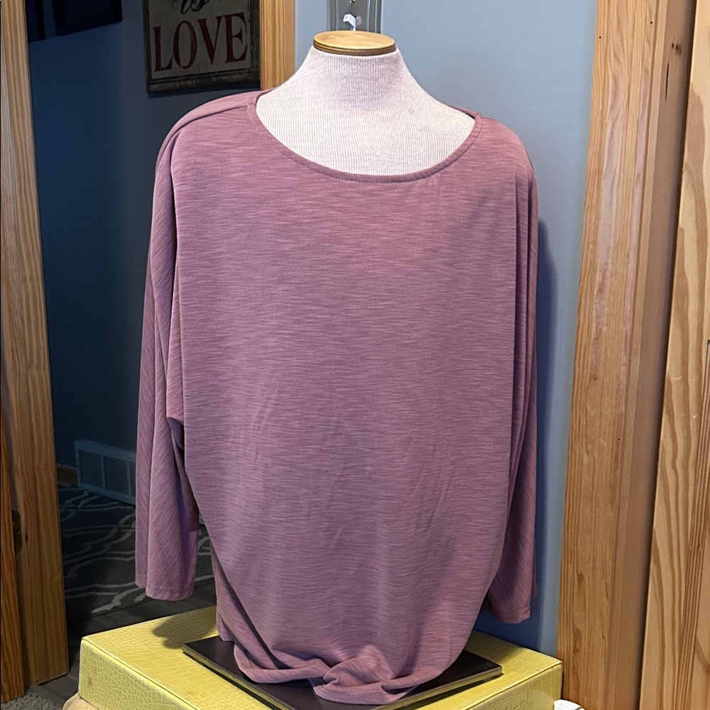 Green Envelope Mauve Blouse